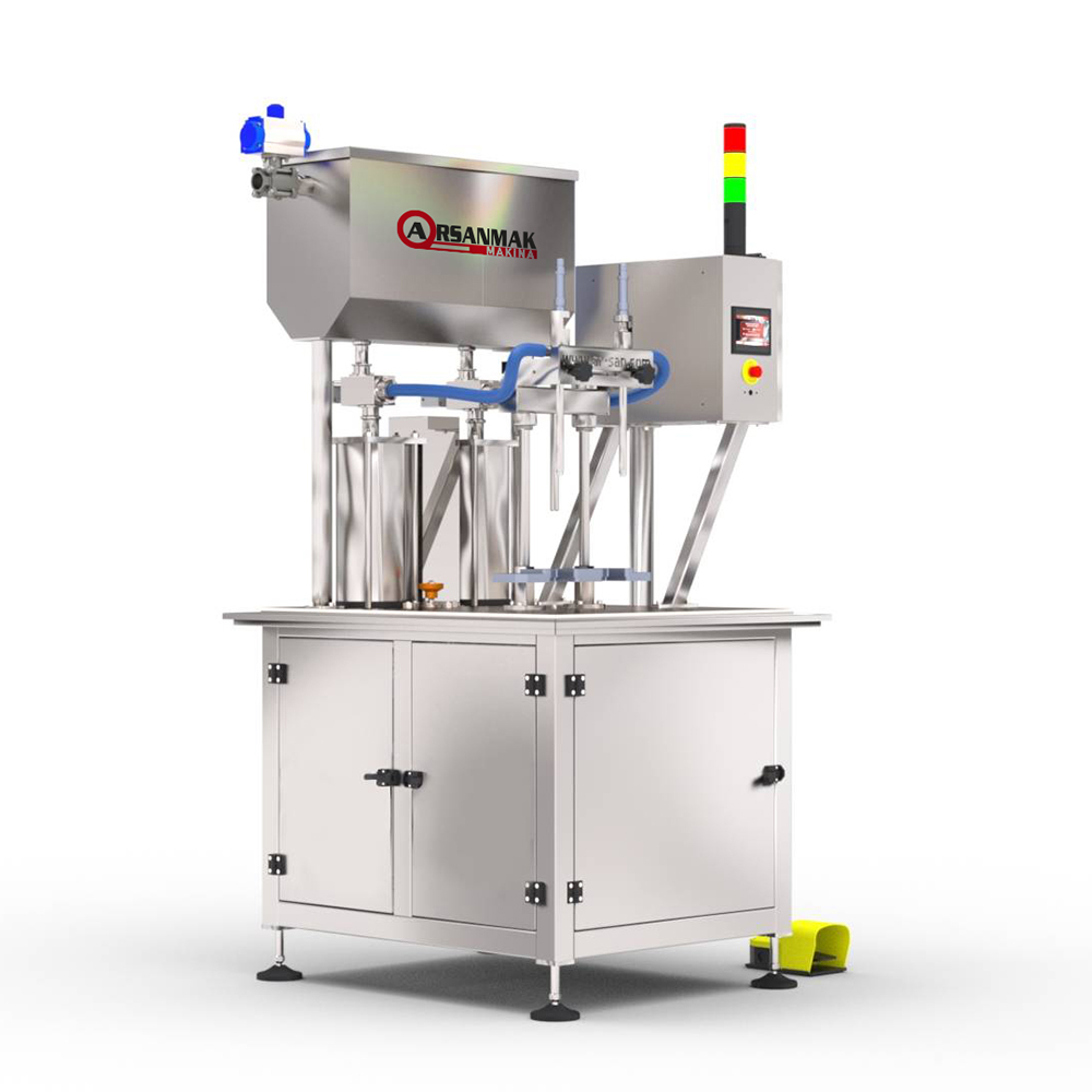 Çift Nozullu Yarı Otomatik Dolum Makinesi